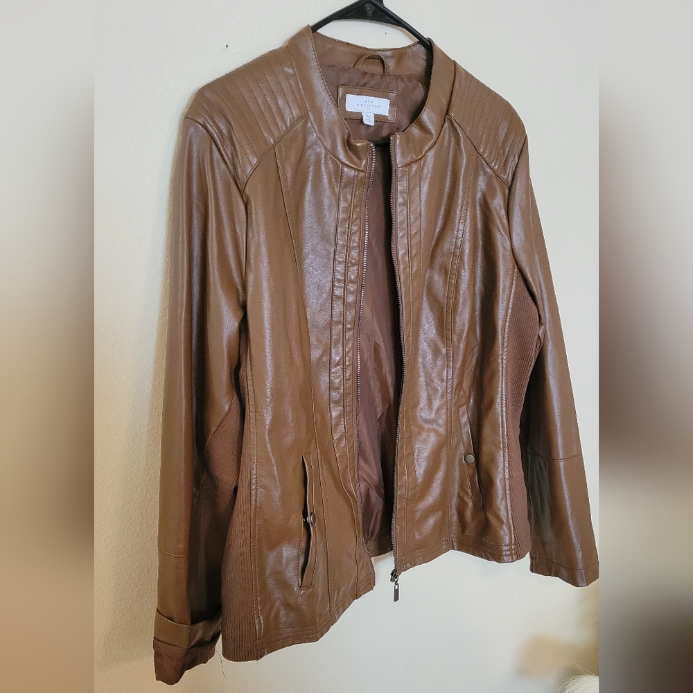 New DIRECTIONS FAUX LEATHER COAT